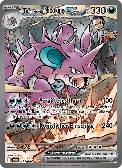 Team Rockets Nidoking-ex 233/182 Ewige Rivalen Pokémon Karte