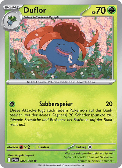 Duflor 002/094 Fatale Flammen Pokémon Karte
