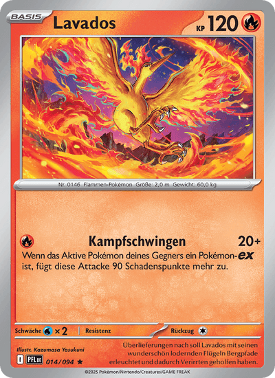 Lavados 014/094 Fatale Flammen Pokémon Karte