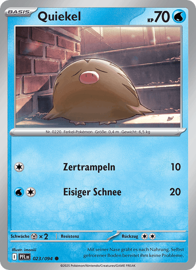 Quiekel 023/094 Fatale Flammen Pokémon Karte