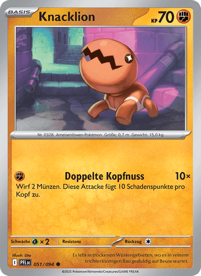 Knacklion 051/094 Fatale Flammen Pokémon Karte