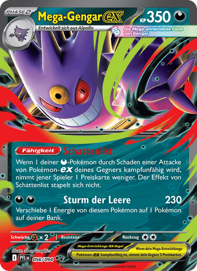 Mega-Gengar-ex 056/094 Fatale Flammen Pokémon Karte