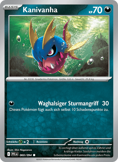 Kanivanha 060/094 Fatale Flammen Pokémon Karte