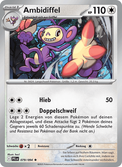 Ambidiffel 079/094 Fatale Flammen Pokémon Karte