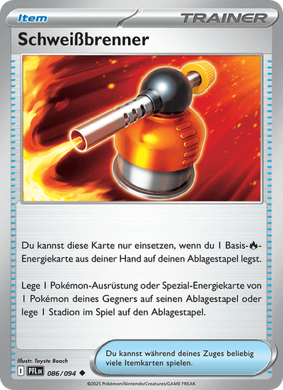 Schweißbrenner 086/094 Fatale Flammen Pokémon Karte