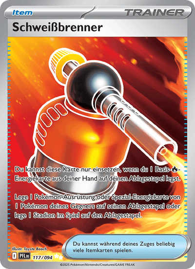 Schweißbrenner 117/094 Fatale Flammen Pokémon Karte