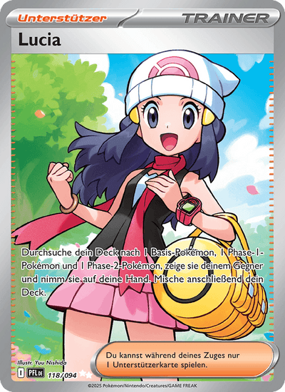 Lucia 118/094 Fatale Flammen Pokémon Karte