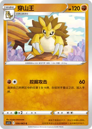 Sandamer 030/063 Final Flame Dance Pokémon Karte