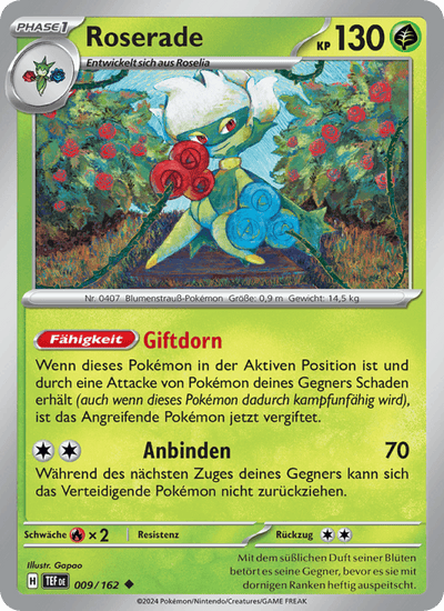 Roserade 009/162 Gewalten der Zeit Pokémon Karte