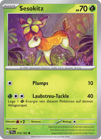 Sesokitz 016/162 Gewalten der Zeit Pokémon Karte