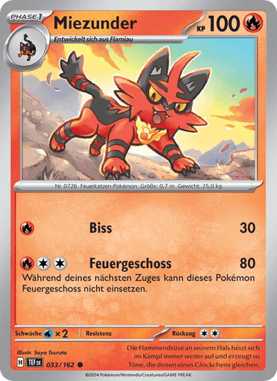 Miezunder 033/162 Gewalten der Zeit Pokémon Karte