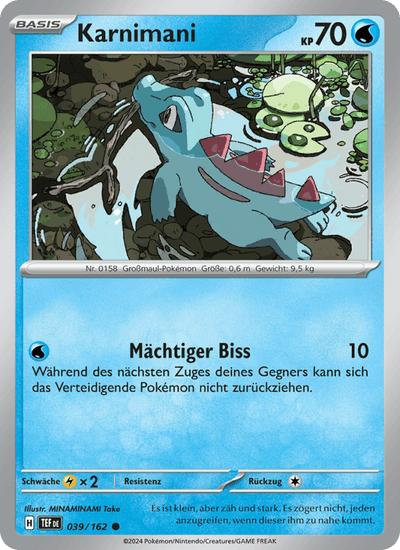 Karnimani 039/162 Gewalten der Zeit Pokémon Karte