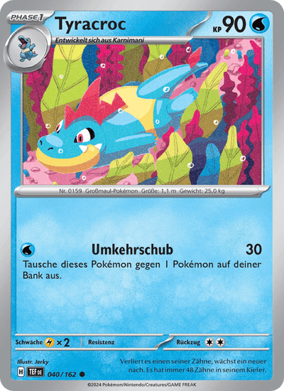 Tyracroc 040/162 Gewalten der Zeit Pokémon Karte