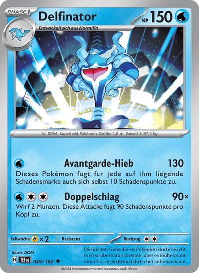 Delfinator 049/162 Gewalten der Zeit Pokémon Karte