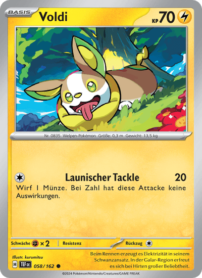 Voldi 058/162 Gewalten der Zeit Pokémon Karte