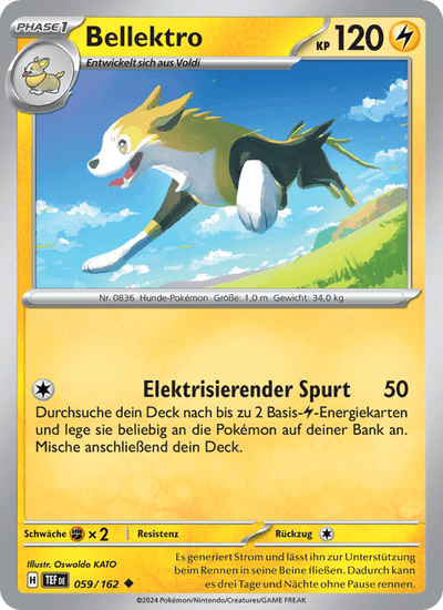 Bellektro 059/162 Gewalten der Zeit Pokémon Karte