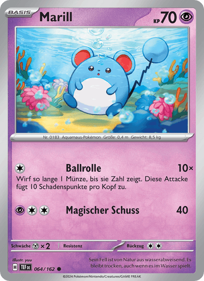 Marill 064/162 Gewalten der Zeit Pokémon Karte
