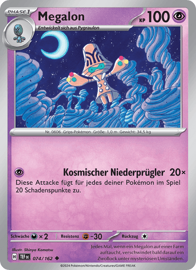 Megalon 074/162 Gewalten der Zeit Pokémon Karte