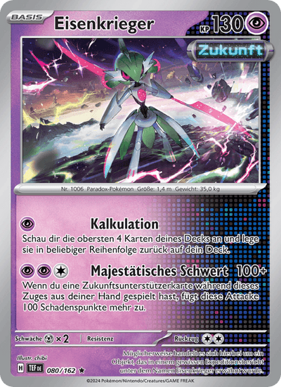 Eisenkrieger 080/162 Gewalten der Zeit Pokémon Karte