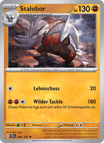 Stalobor 086/162 Gewalten der Zeit Pokémon Karte