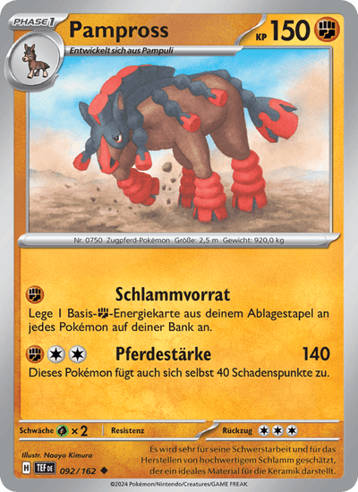 Pampross 092/162 Gewalten der Zeit Pokémon Karte
