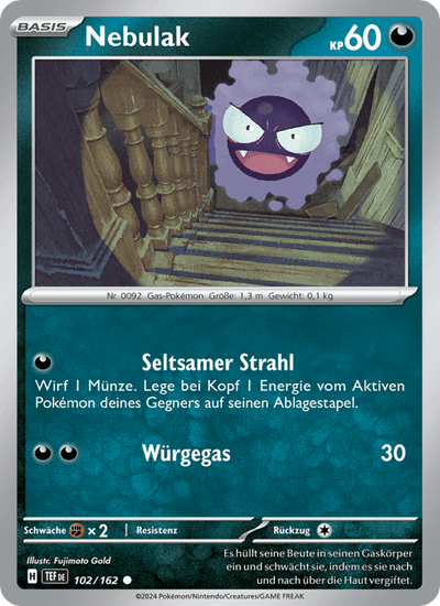 Nebulak 102/162 Gewalten der Zeit Pokémon Karte