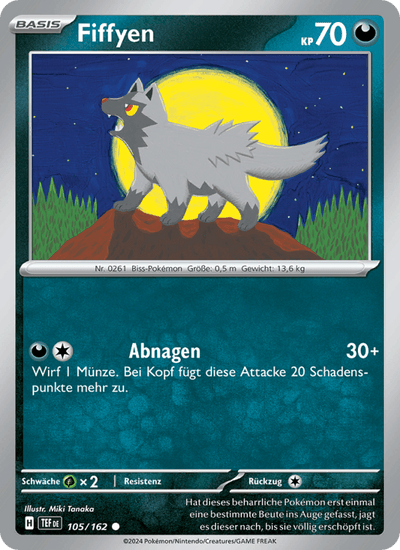 Fiffyen 105/162 Gewalten der Zeit Pokémon Karte