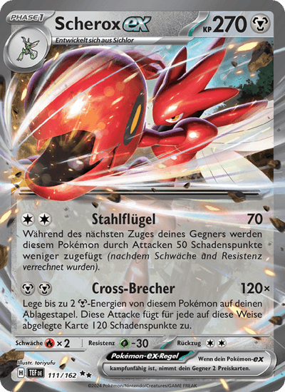 Scherox-ex 111/162 Gewalten der Zeit Pokémon Karte