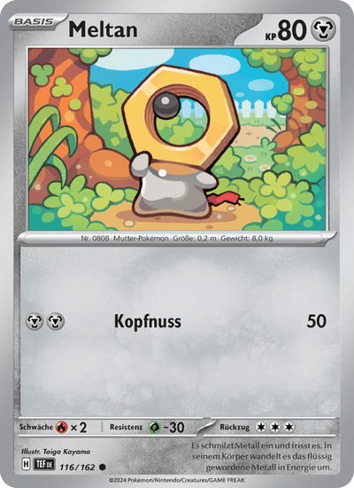Meltan 116/162 Gewalten der Zeit Pokémon Karte