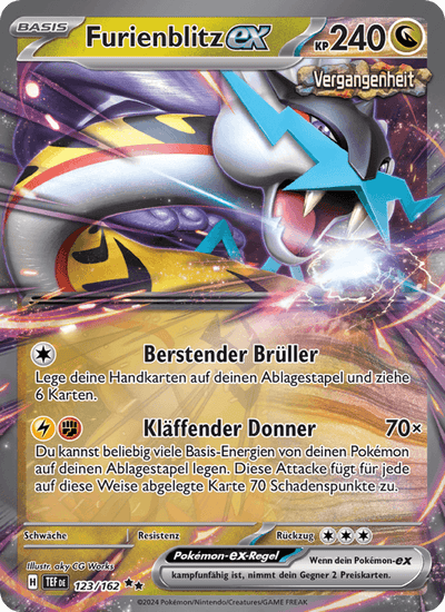 Furienblitz-ex 123/162 Gewalten der Zeit Pokémon Karte