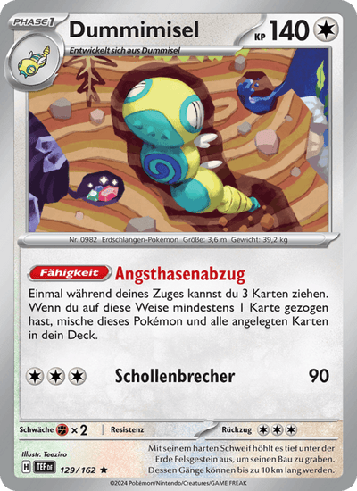 Dummimisel 129/162 Gewalten der Zeit Pokémon Karte