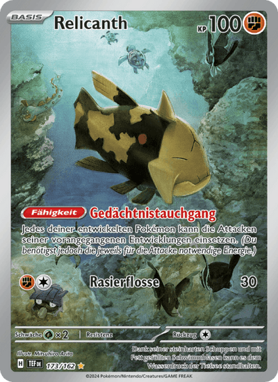 Relicanth 173/162 Gewalten der Zeit Pokémon Karte