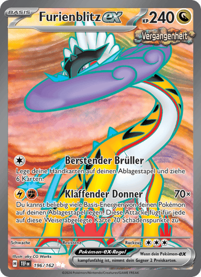 Furienblitz-ex 196/162 Gewalten der Zeit Pokémon Karte
