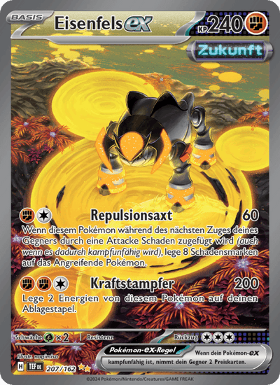 Eisenfels-ex 207/162 Gewalten der Zeit Pokémon Karte