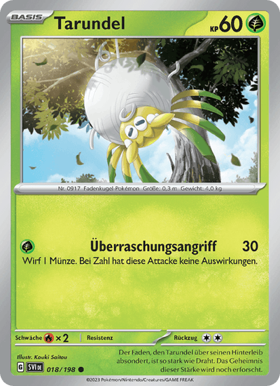 Tarundel 018/198 Karmesin & Purpur Pokémon Karte