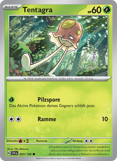 Tentagra 025/198 Karmesin & Purpur Pokémon Karte