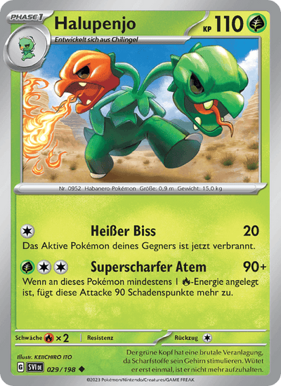 Halupenjo 029/198 Karmesin & Purpur Pokémon Karte