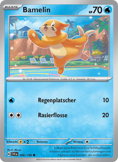 Bamelin 046/198 Karmesin & Purpur Pokémon Karte