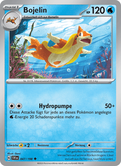 Bojelin 047/198 Karmesin & Purpur Pokémon Karte
