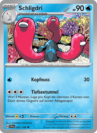 Schligdri 057/198 Karmesin & Purpur Pokémon Karte