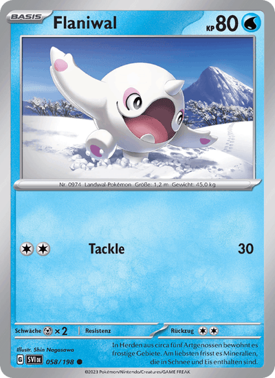 Flaniwal 058/198 Karmesin & Purpur Pokémon Karte
