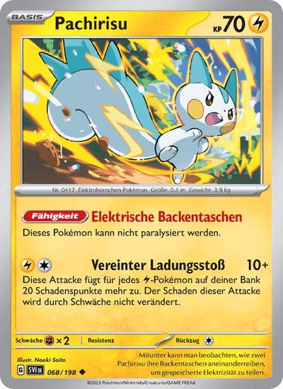 Pachirisu 068/198 Karmesin & Purpur Pokémon Karte