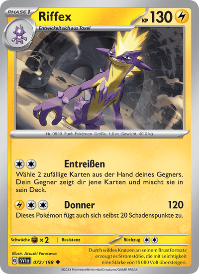 Riffex 072/198 Karmesin & Purpur Pokémon Karte