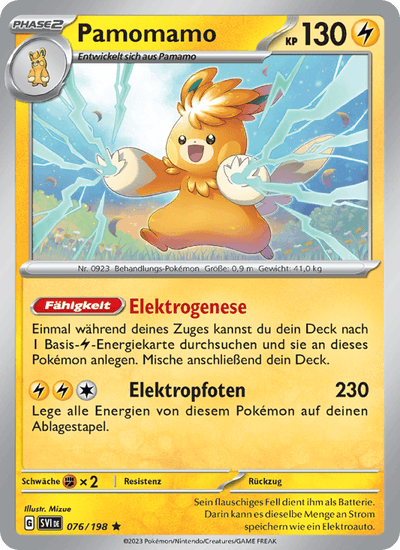 Pamomamo 076/198 Karmesin & Purpur Pokémon Karte