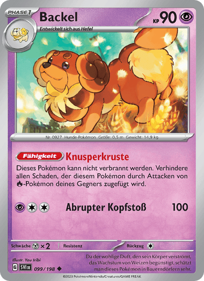 Backel 099/198 Karmesin & Purpur Pokémon Karte