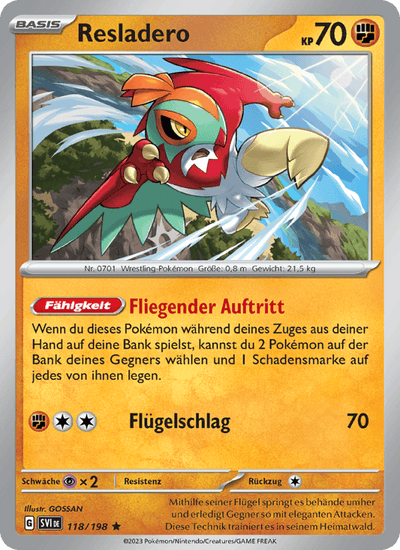 Resladero 118/198 Karmesin & Purpur Pokémon Karte