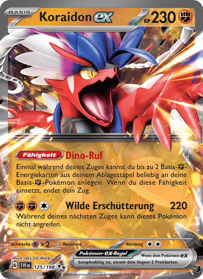 Koraidon-ex 125/198 Karmesin & Purpur Pokémon Karte