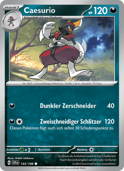 Caesurio 133/198 Karmesin & Purpur Pokémon Karte