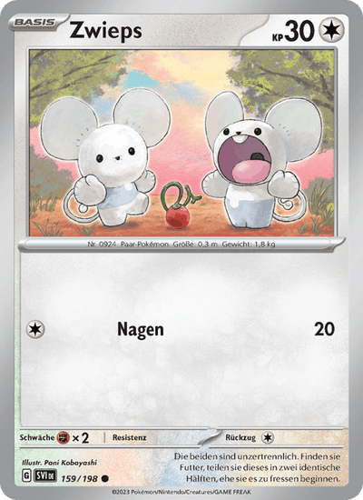 Zwieps 159/198 Karmesin & Purpur Pokémon Karte