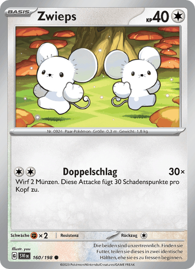 Zwieps 160/198 Karmesin & Purpur Pokémon Karte